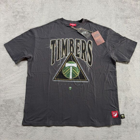 Mitchell & Ness Tops - Mitchell & Ness Portland Timbers Womens Large Soccer MLS Center Logo Graphic